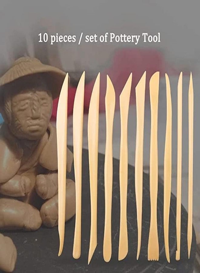 Artnery 10pcs Clay Sculpting Tool Wax Carving Pottery Tools Plastic Sculpture Shaper Polymer Modeling Clay Tools - Image 3